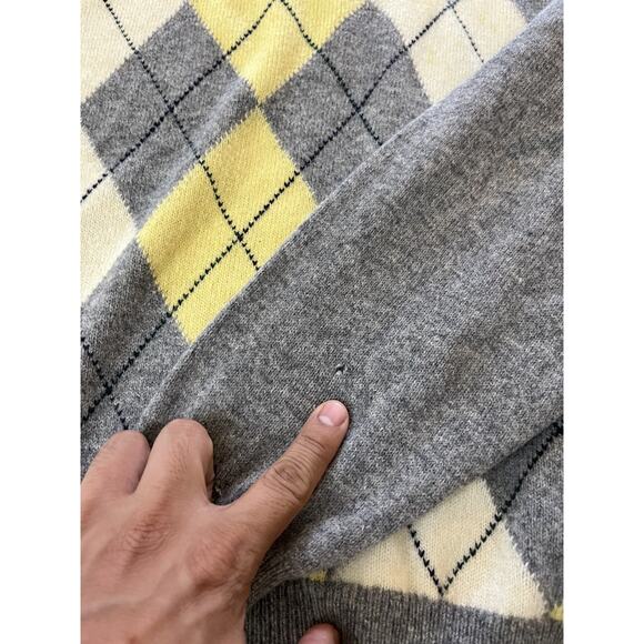 Vtg 90s The Scotch House Academia Preppy Grandpa Argyle Sweater XL Quiet Luxury - Picture 3 of 16